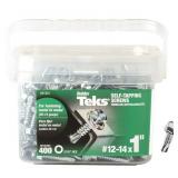 Self-Drilling Screw, #12 X 1 in, Zinc Plated Steel
