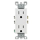 Leviton Decora 15A White Tamper Resistant 5-15R Du