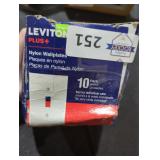 1-Gang White Midway Toggle Nylon Wall Plate, 10PK