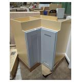 Corner Cabinet, Grey ( Damaged Corner)