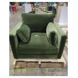 Green Velvet Chair 35 1/2" w x 22"h x 34" d
