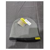 Mens Gray Knit Fleece Lined Beanie Hat