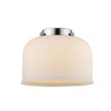 Matte White Cased Large Bell 8 X 5.75In. Glass 3.2