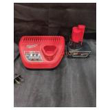 Milwaukee M12 4Ah Battery With Charger
