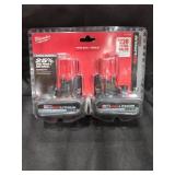 (2) Milwaukee M12 5Ah High Output Batteries