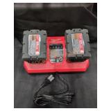 Milwaukee M18 Dual Bay Rapid Charger & (2) 5Ah