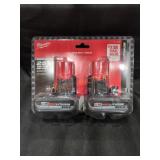 (2) Milwaukee M12 5Ah High Output Batteries