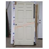 6 Panel Cream Door, Solid Core, 36" x 80