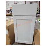 34"H x 15"W x 25"L White Cabinet