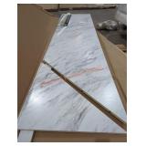 Cut Angle Countertop Pieces, Light Grey, Hardware