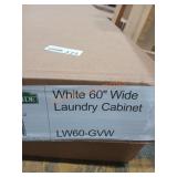 White 60" Wide Laundry Cabinet