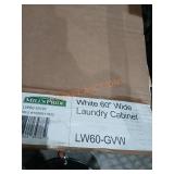 White 60" Wide Laundry Cabinet