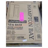 Hampton Bay Unfinished 12" Base Cabinet