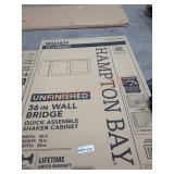 Hampton Bay 36" Unfinished Wall Cabinet! SOLD AS