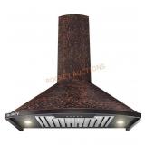 30" Copper Vine Design Range Hood