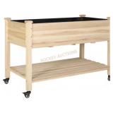 Veikous 48" x 24" x 33" Cedar Wood Garden Bed