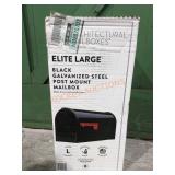 EliteLarge Black Galvanized Steel PostMount