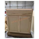 30" x 34.5" x 24" Unfinished Base Cabinet