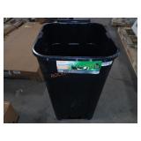 45 Gal Black Outdoor Trash Can with Wheels NO LID