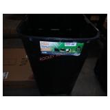 45 Gal Black Outdoor Trash Can w Wheels NO LID