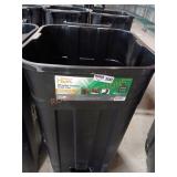 45 Gal Black Outdoor Trash Can w Wheels NO LID