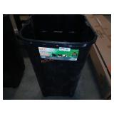 45 Gal Black Outdoor Trash Can w Wheels NO LID