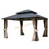 12x14 ft Aluminum Patio Gazebo with Curtains