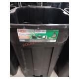 45 Gal Black Outdoor Trash Can w Wheels NO LID