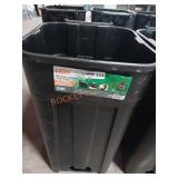 45 Gal Black Outdoor Trash Can w Wheels NO LID