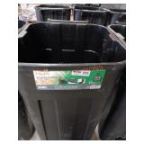 45 Gal Black Outdoor Trash Can w Wheels NO LID