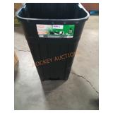 45 Gal Black Outdoor Trash Can with Wheels