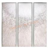 Silver Radiant Trio Glitter CANVAS WALL ART