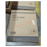 Round Toilet Seat, White, Molded Wood