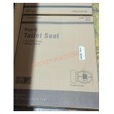 Round Toilet Seat, White, Molded Wood