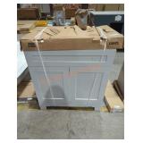 Light Gray Vanity w/ Damaged Top 30" x 18-5/8" x