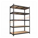 5-Tier Metal Garage Storage Shelving Unit in Black