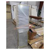 Standing Mirror With Gold Frame
