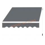 10ft x 8ft Grey Manual Patio Retractable Awning