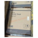 Round Toilet Seat, White, Molded Wood