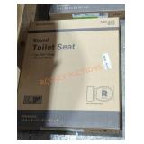 Round Toilet Seat, White, Molded Wood