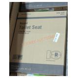 Round Toilet Seat, White, Molded Wood