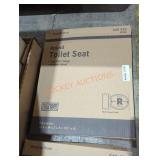 Round Toilet Seat, White, Molded Wood