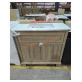 Beige Vanity w/ Top 36" x 19" x 35"