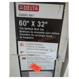 Delta 60" x 32", 4 Piece BathTub Wall Set