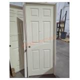 6 Panel Door, White, Broken Frame, 30" x 78" Door
