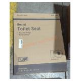 Round Toilet Seat, White, Molded Wood