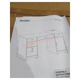 White 6 drawer desk