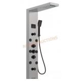 8 Jet Luxury Shower Panel, Black Nickel