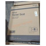 Round Toilet Seat, White, Molded Wood