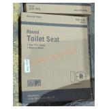 Round Toilet Seat, White, Molded Wood
